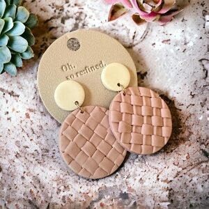 Polymer Clay Weave Pattern Earrings